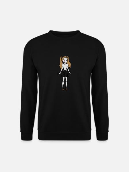 Puppe kleider mädchen - Unisex Pullover - Schwarz