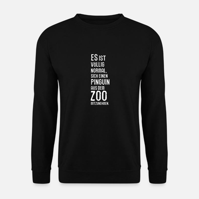 Pinguin Zoo Südpol Antarktis Vogel Vögel Schnee - Unisex Pullover - Schwarz