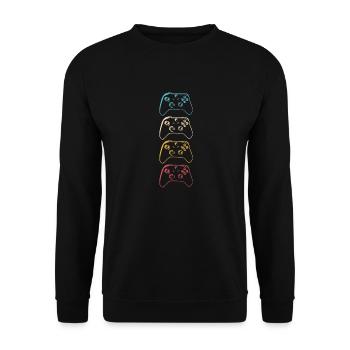 Gamer Controller Gaming rétro Jeux vidéo Jeu 3 - Sweat-shirt Unisexe - noir - Devant - Alina (178cm) & Michal (187cm)