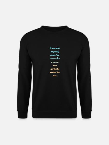 Beschützen Spruch - Unisex Pullover - Schwarz