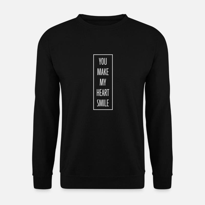 make my heart smile - Unisex Pullover - Schwarz