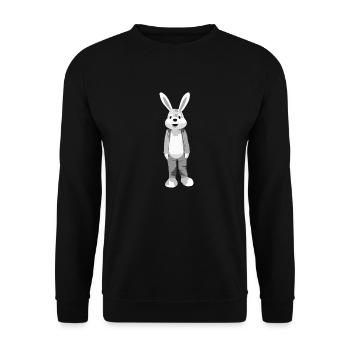 Rabbit at Easter is always good - Unisex Sweatshirt - black - Front - Alina (178cm) & Michal (187cm)