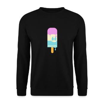 Bathing Healthcare Winter Baths Bathing Penguin - Unisex Sweatshirt - black - Front - Alina (178cm) & Michal (187cm)