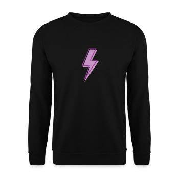 Eclair violet clair - Sweat-shirt Unisexe - noir - Devant - Alina (178cm) & Michal (187cm)