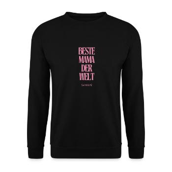 Beste mama der Welt - Unisex Pullover - Schwarz - Vorne - Alina (178cm) & Michal (187cm)