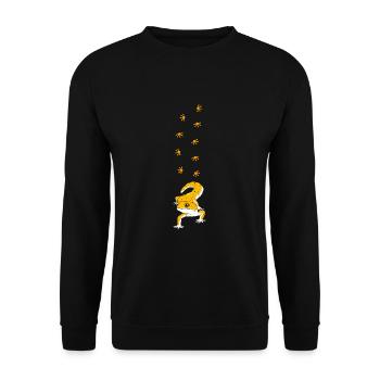 Leopard Gecko - Unisex Pullover - Schwarz - Vorne - Alina (178cm) & Michal (187cm)