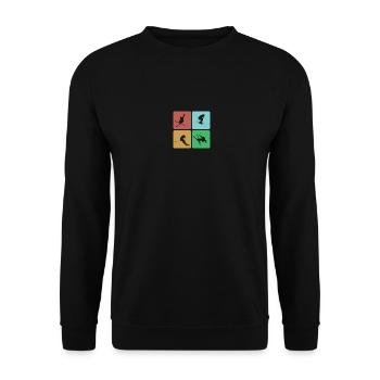 Skiing Ski Motif for Skier Skier - Unisex Sweatshirt - black - Front - Alina (178cm) & Michal (187cm)