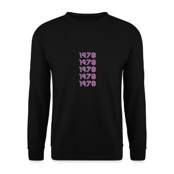 1978 - Sweat-shirt Unisexe - noir - Devant - Alina (178cm) & Michal (187cm)