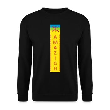 Amazigh - Unisex Pullover - Schwarz - Vorne - Alina (178cm) & Michal (187cm)