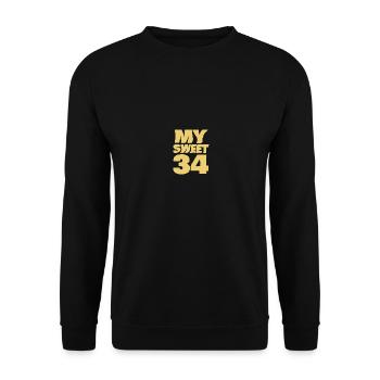 Sweet 34 - Unisex Sweatshirt - black - Front - Alina (178cm) & Michal (187cm)