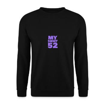 Age 52 - Unisex Sweatshirt - black - Front - Alina (178cm) & Michal (187cm)