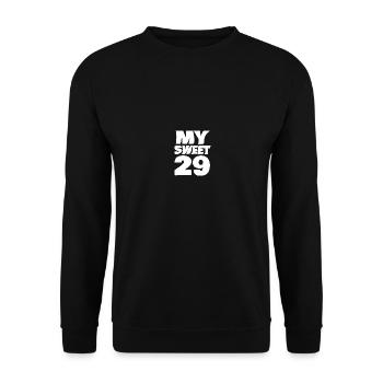 Age 29 - Unisex Sweatshirt - black - Front - Alina (178cm) & Michal (187cm)