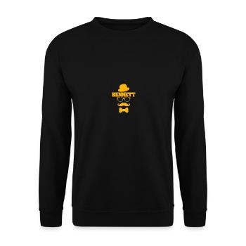 Schnauzer Bennett - Unisex Sweatshirt - black - Front - Alina (178cm) & Michal (187cm)