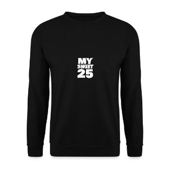 Age 25 - Unisex Sweatshirt - black - Front - Alina (178cm) & Michal (187cm)