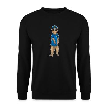 Policier Suricate Police des Lunettes de Soleil - Sweat-shirt Unisexe - noir - Devant - Alina (178cm) & Michal (187cm)