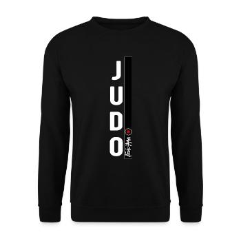 Judo Martial Art Black Belt Gym Dojo - Unisex Sweatshirt - black - Front - Alina (178cm) & Michal (187cm)