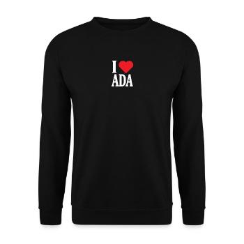 T-shirt I love Ada gift idea t-shirt - Unisex Sweatshirt - black - Front - Alina (178cm) & Michal (187cm)