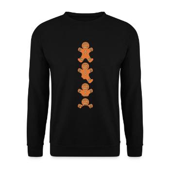 Gingerbread Man Christmas Gingerbread Gingerbread - Unisex Sweatshirt - black - Front - Alina (178cm) & Michal (187cm)