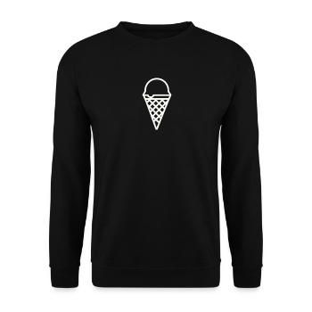 Idée cadeau cornet de crème glacée - Sweat-shirt Unisexe - noir - Devant - Alina (178cm) & Michal (187cm)