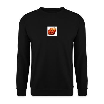 Fire Logo67 - Unisex Sweatshirt - black - Front - Alina (178cm) & Michal (187cm)