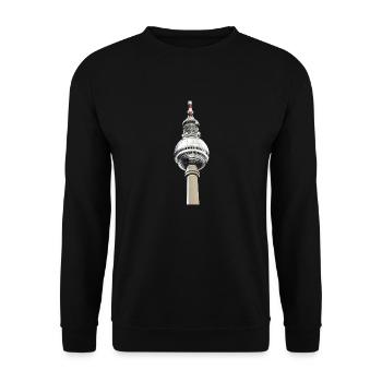 Fernsehturm Berlin - Unisex Pullover - Schwarz - Vorne - Alina (178cm) & Michal (187cm)