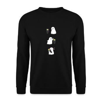 Geist K II Meter - Unisex Pullover - Schwarz - Vorne - Alina (178cm) & Michal (187cm)