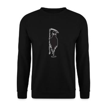 Great Grim Vampire Death Reaper - Unisex Sweatshirt - black - Front - Alina (178cm) & Michal (187cm)