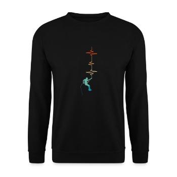 Heartbeat Climbing - Gift Idea - Unisex Sweatshirt - black - Front - Alina (178cm) & Michal (187cm)