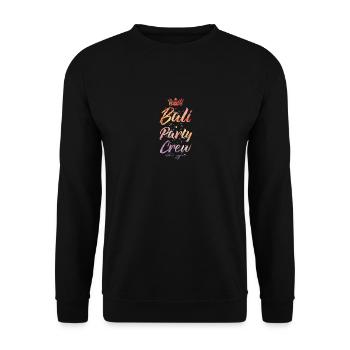 Bali Party Crew Bunt - Unisex Pullover - Schwarz - Vorne - Alina (178cm) & Michal (187cm)