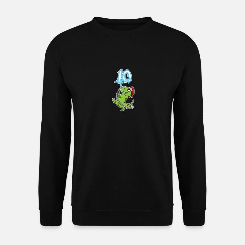 10th Birthday Dinosaur - Unisex Sweatshirt - black