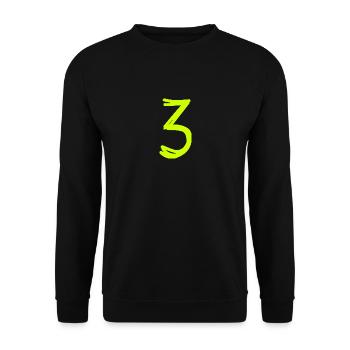 3 YEARS. 3rd ANNIVERSARY. BIRTHDAY 3 YEARS - Unisex Sweatshirt - black - Front - Alina (178cm) & Michal (187cm)