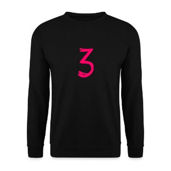 3 YEARS. 3rd ANNIVERSARY. BIRTHDAY 3 YEARS. THREE - Unisex Sweatshirt - black - Front - Alina (178cm) & Michal (187cm)