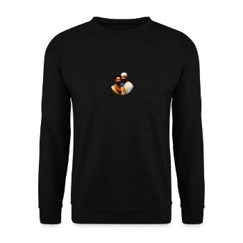 Die Liebe bringt den Menschen zu den Menschen - Unisex Pullover - Schwarz - Vorne - Alina (178cm) & Michal (187cm)