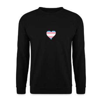 Trans Herz - Unisex Pullover - Schwarz - Vorne - Alina (178cm) & Michal (187cm)