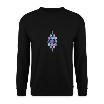 Vorname Albin - Unisex Pullover - Schwarz - Vorne - Alina (178cm) & Michal (187cm)