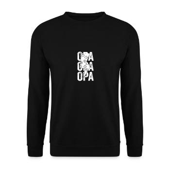 Basketballspieler Opa Großvater Basketball - Unisex Pullover - Schwarz - Vorne - Alina (178cm) & Michal (187cm)