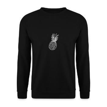 Pineapple hand drawn - Unisex Sweatshirt - black - Front - Alina (178cm) & Michal (187cm)