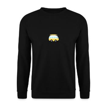 Small yellow van - Unisex Sweatshirt - black - Front - Alina (178cm) & Michal (187cm)