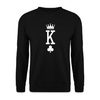 Roi des cartes (sombre) - Sweat-shirt Unisexe - noir - Devant - Alina (178cm) & Michal (187cm)