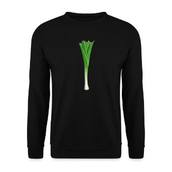 Lauch junges Gemüse Teenager Jugendlicher Junge - Unisex Pullover - Schwarz - Vorne - Alina (178cm) & Michal (187cm)