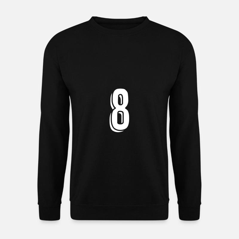 Trikotnummer 8 - Unisex Pullover - Schwarz