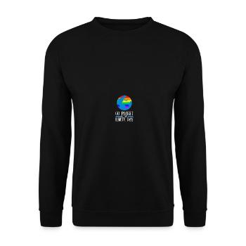 Go Planet It's Your Earth Day Rainbow - Unisex Pullover - Schwarz - Vorne - Alina (178cm) & Michal (187cm)
