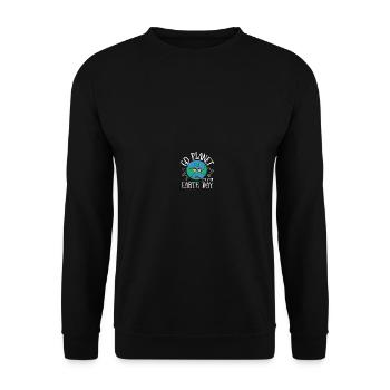 Go Planet It's Your Earth Day Rainbow - Unisex Pullover - Schwarz - Vorne - Alina (178cm) & Michal (187cm)