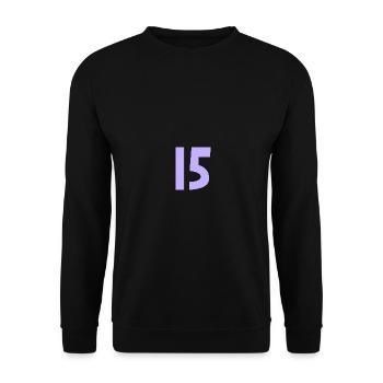 15. 15 ANS. 15e ANNIVERSAIRE. ANNIVERSAIRE 15 ANS. - Sweat-shirt Unisexe - noir - Devant - Alina (178cm) & Michal (187cm)