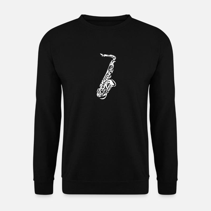 Saxophon - Saxofon ein Holzblasinstrument - Unisex Pullover - Schwarz
