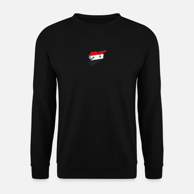 Künstlerische Skizze der syrischen Flagge - Unisex Pullover - Schwarz