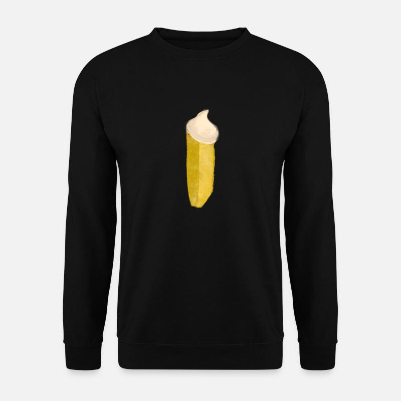 Pommes mit Mayo - Unisex Pullover - Schwarz