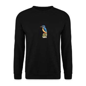 Eisvogel - Unisex Pullover - Schwarz - Vorne - Alina (178cm) & Michal (187cm)