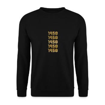 Year 1958 - Unisex Sweatshirt - black - Front - Alina (178cm) & Michal (187cm)