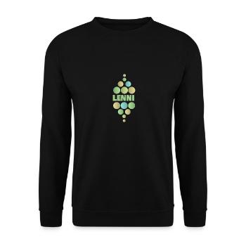 First name Lenni - Unisex Sweatshirt - black - Front - Alina (178cm) & Michal (187cm)